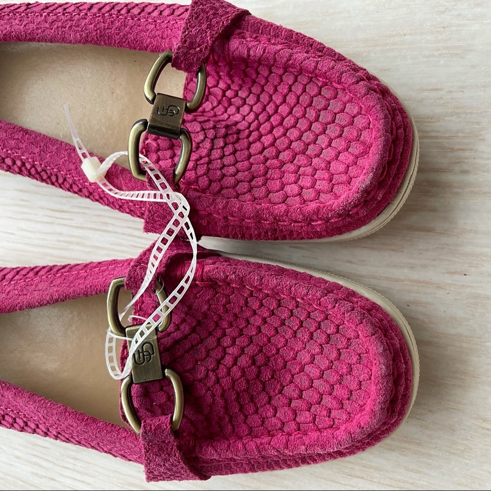 Joan& David pink suede leather loafer sneakers